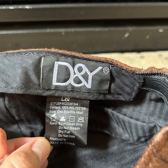 David & Young Army‎ Hat Women's Side Buttons Brown OS Military - Picture 3 of 7